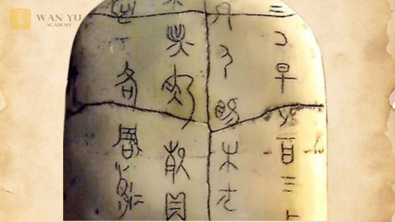 Chữ Hán được khắc trên xương cốt, đặc biệt là trong các nghi lễ bói toán của nhà Thương