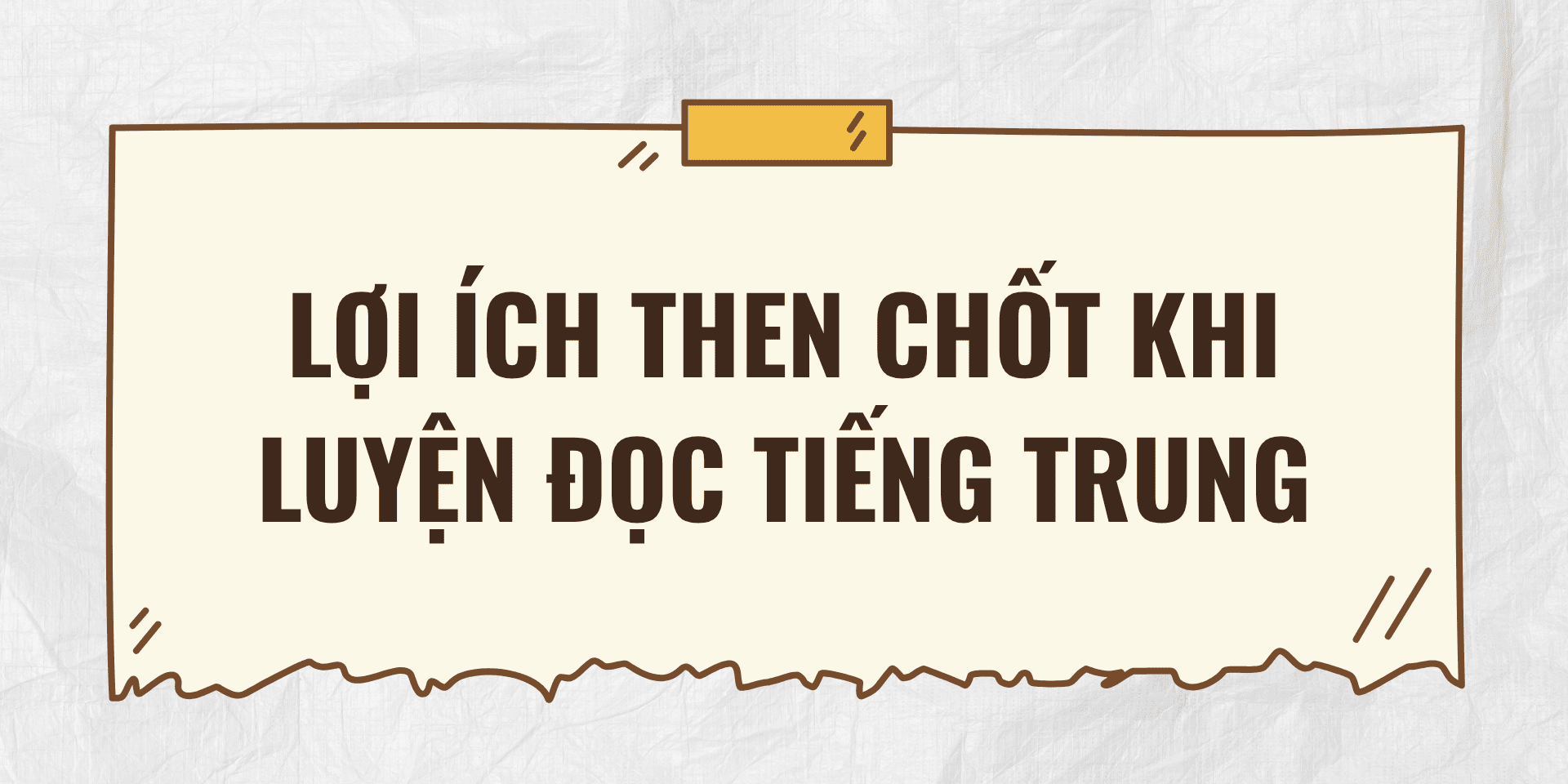 Lợi ích then chốt khi luyện đọc tiếng Trung